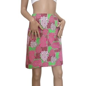 MELLY M Madden Mini Skirt Geometrical Abstract Neon Print Made in the USA